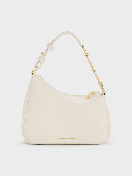 CHARLES & KEITH Featured / Mini Agatha Chain-Strap Shoulder Bag - Cream