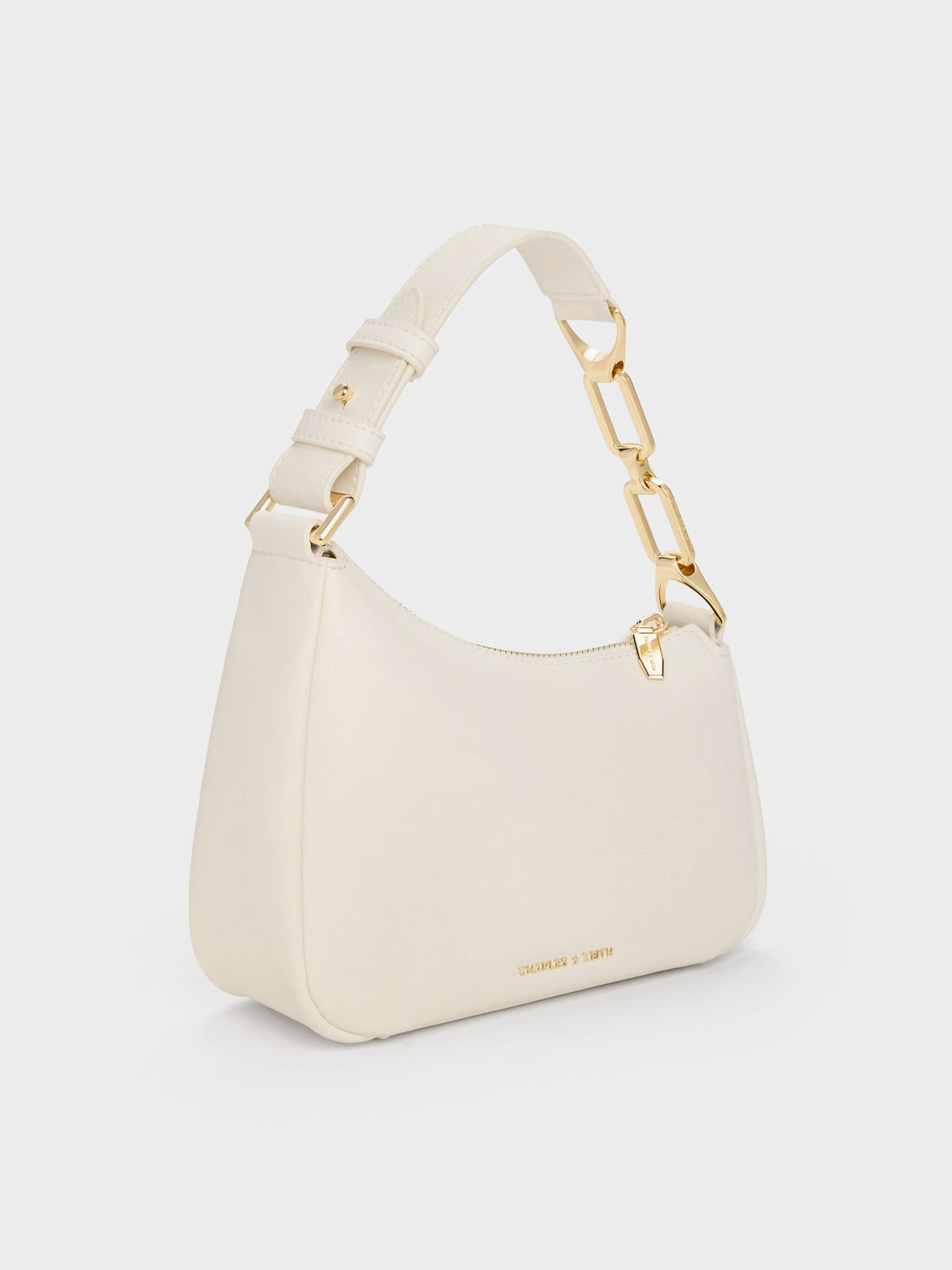 CHARLES & KEITH Featured / Mini Agatha Chain-Strap Shoulder Bag - Cream