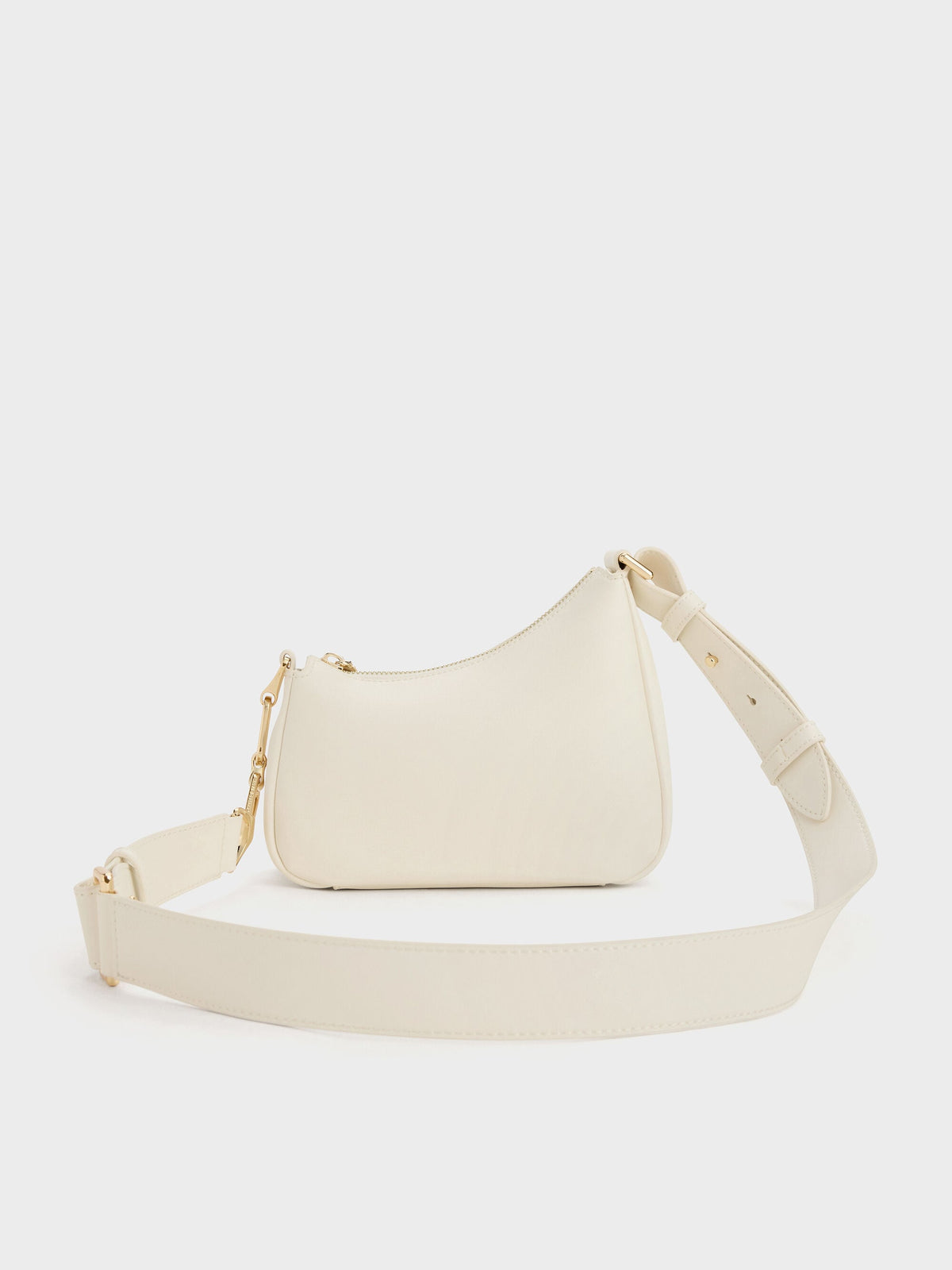 CHARLES & KEITH Featured / Mini Agatha Chain-Strap Shoulder Bag - Cream