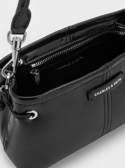 CHARLES & KEITH Signature / Noane Top Handle Bag - Noir