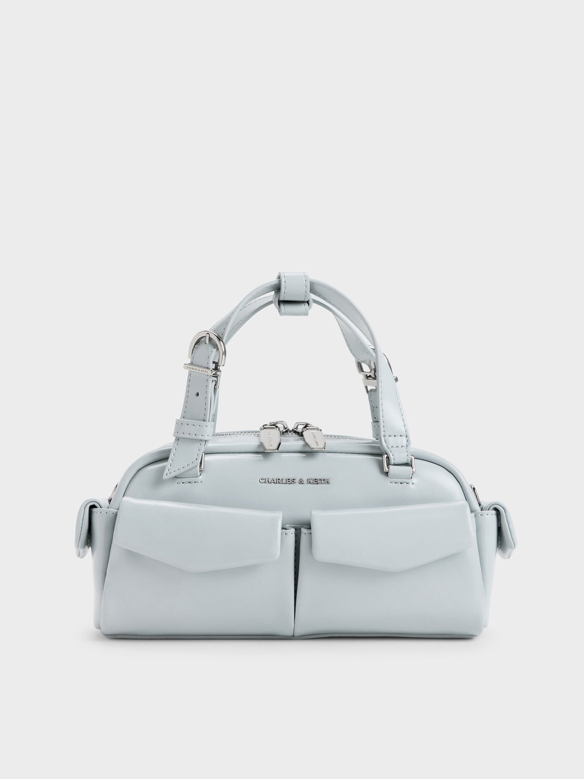 CHARLES & KEITH Trusted / Rachel Multi-Pocket Bowling Bag - Sea Salt Blue
