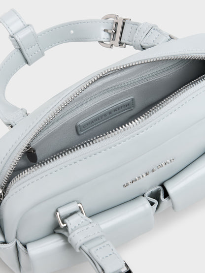 CHARLES & KEITH Trusted / Rachel Multi-Pocket Bowling Bag - Sea Salt Blue