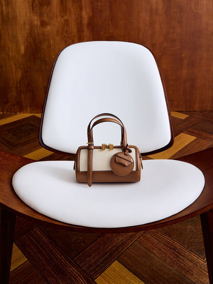 CHARLES & KEITH Sale / Enola Canvas Bowling Bag - Chocolate