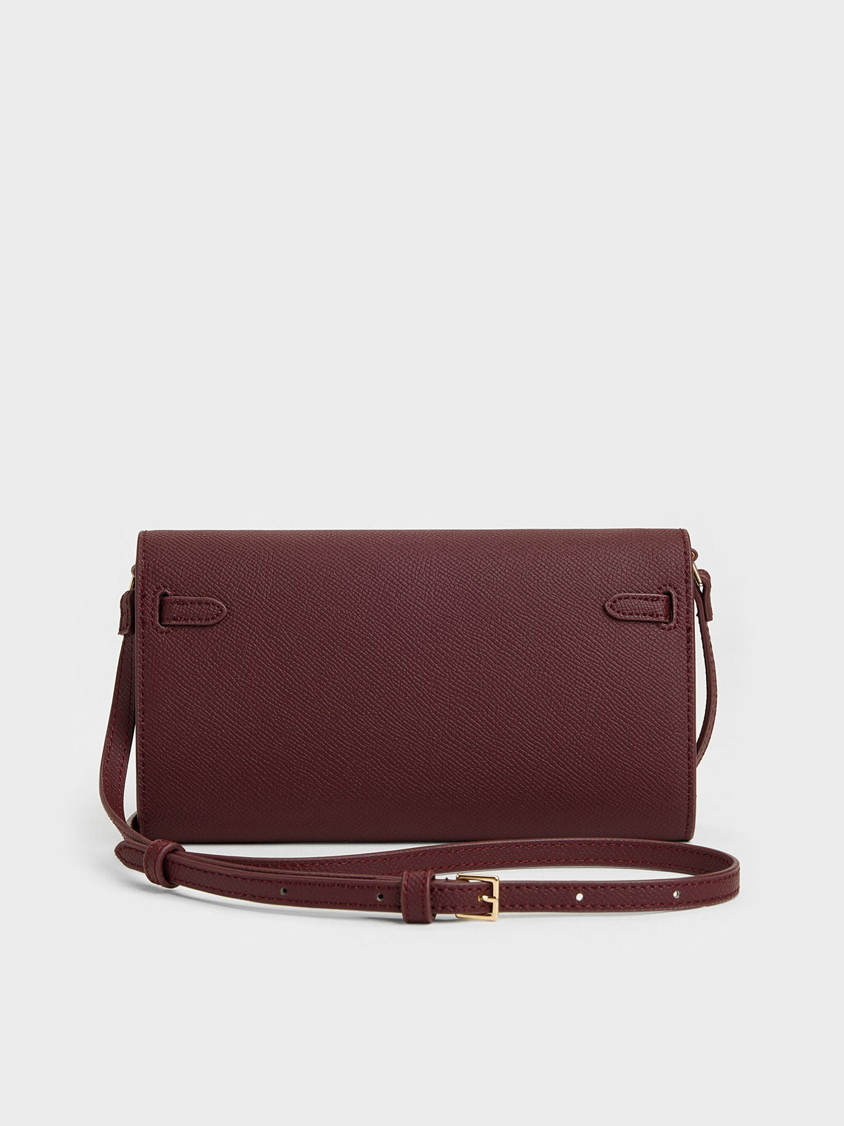 CHARLES & KEITH Popular / Tricha Knotted-Belt Crossbody Bag - Wineberry Red