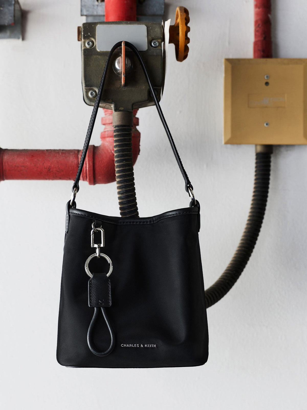 CHARLES & KEITH Sale / Levy Nylon Bucket Bag - Noir