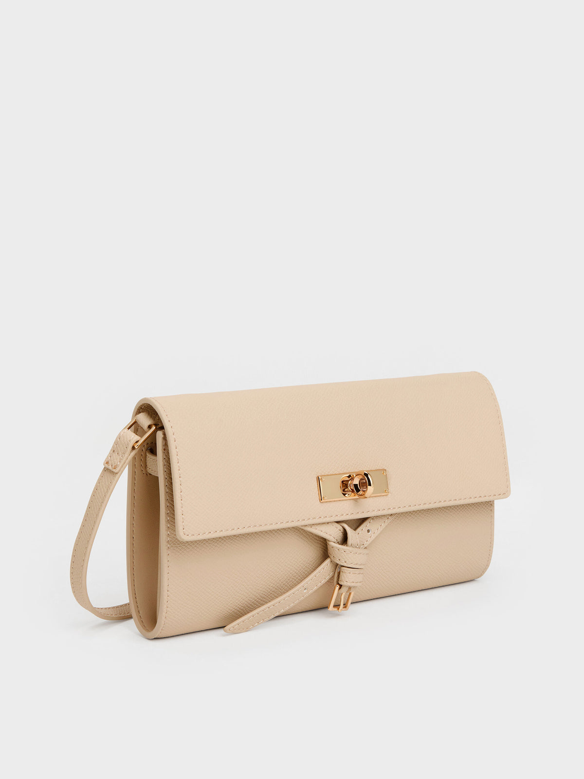 CHARLES & KEITH Value / Tricha Knotted-Belt Crossbody Bag - Sand Beige