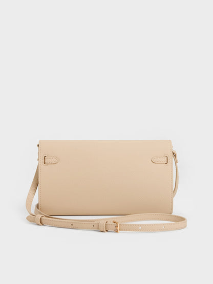 CHARLES & KEITH Value / Tricha Knotted-Belt Crossbody Bag - Sand Beige
