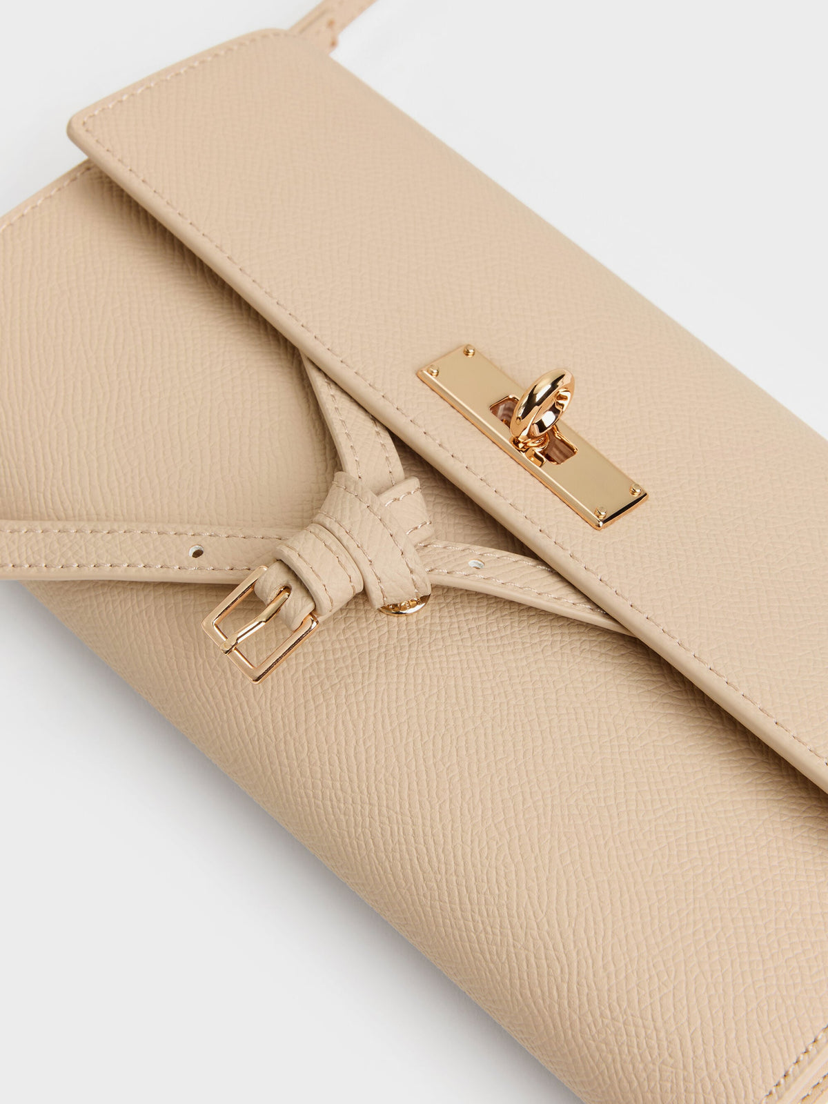 CHARLES & KEITH Value / Tricha Knotted-Belt Crossbody Bag - Sand Beige