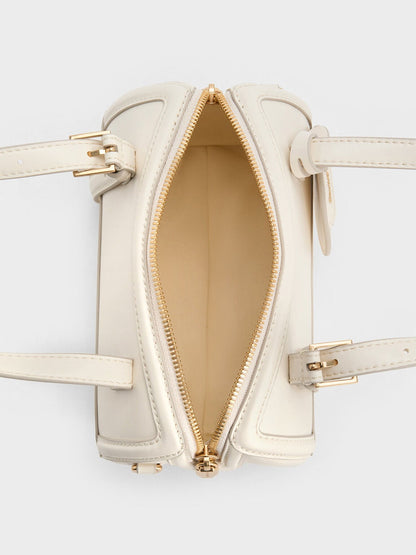 CHARLES & KEITH Trusted / Enola Bowling Bag - Cream