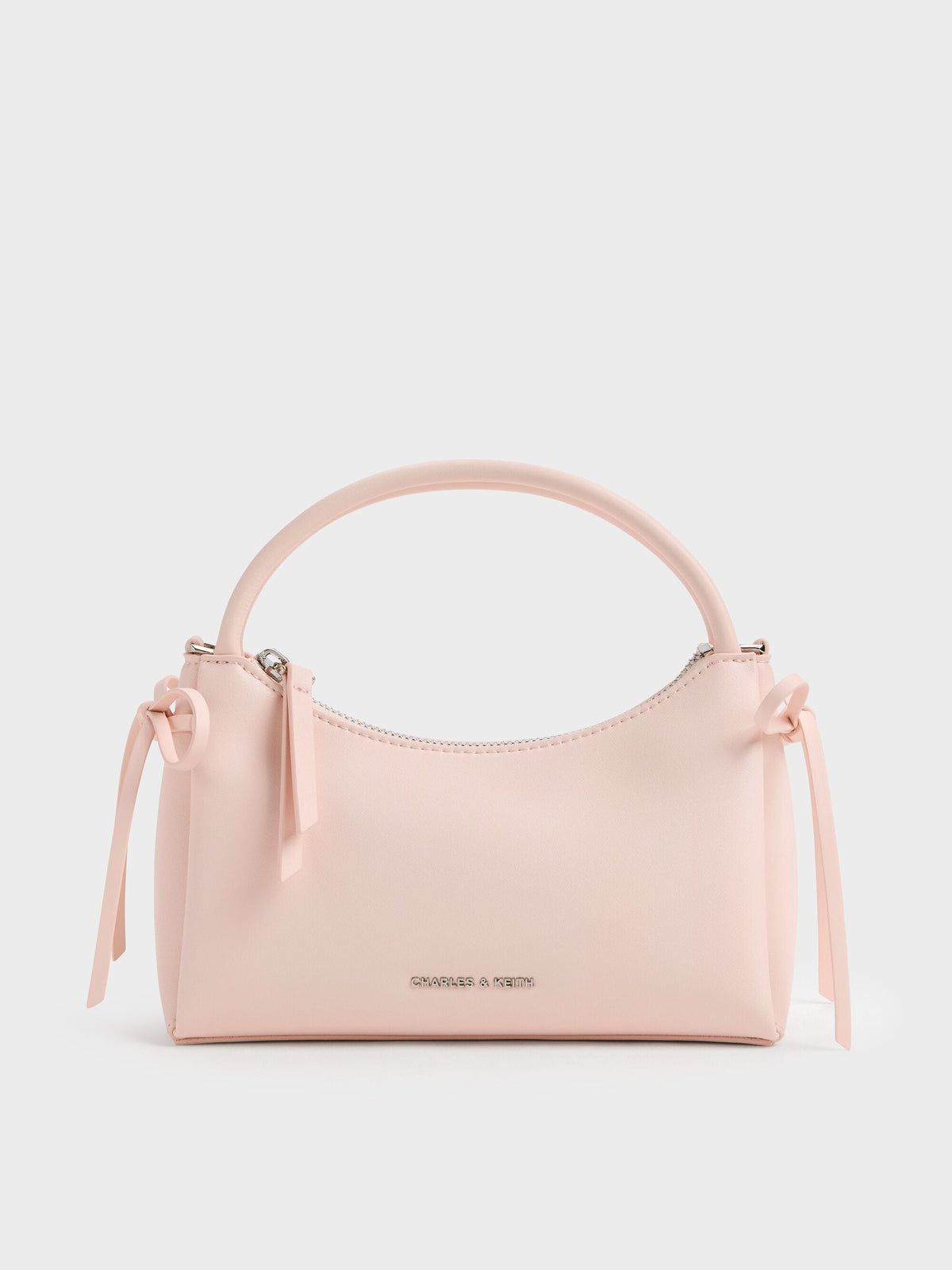 CHARLES & KEITH Sale / Hazel Bow Top Handle Bag - Soft Pink
