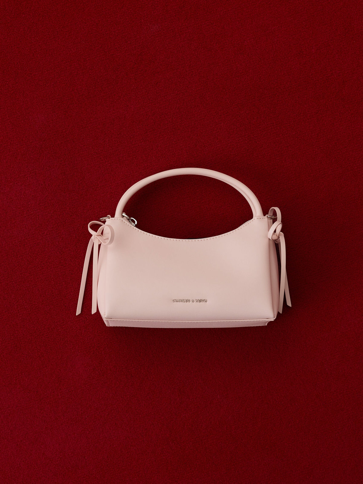 CHARLES & KEITH Sale / Hazel Bow Top Handle Bag - Soft Pink