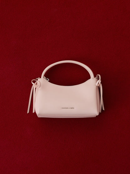 CHARLES & KEITH Sale / Hazel Bow Top Handle Bag - Soft Pink
