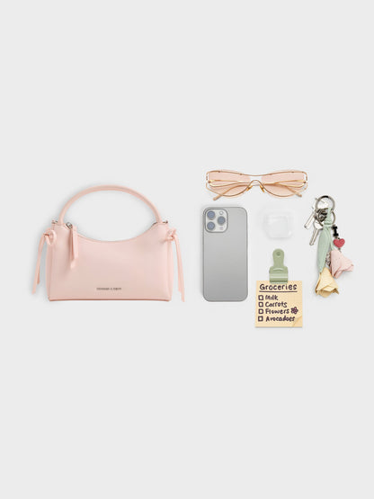 CHARLES & KEITH Sale / Hazel Bow Top Handle Bag - Soft Pink