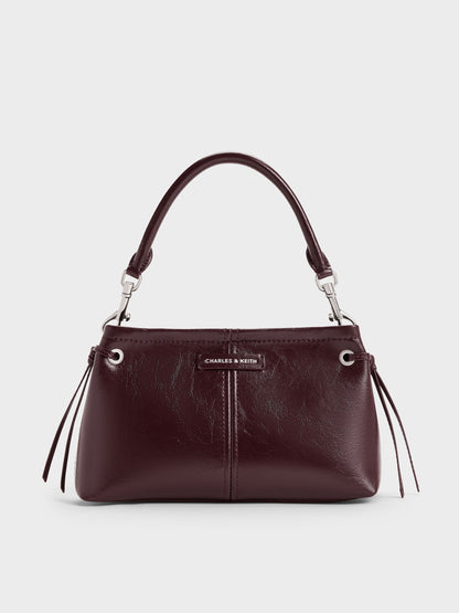 CHARLES & KEITH Latest / Noane Top Handle Bag - Wineberry Red