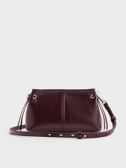 CHARLES & KEITH Latest / Noane Top Handle Bag - Wineberry Red