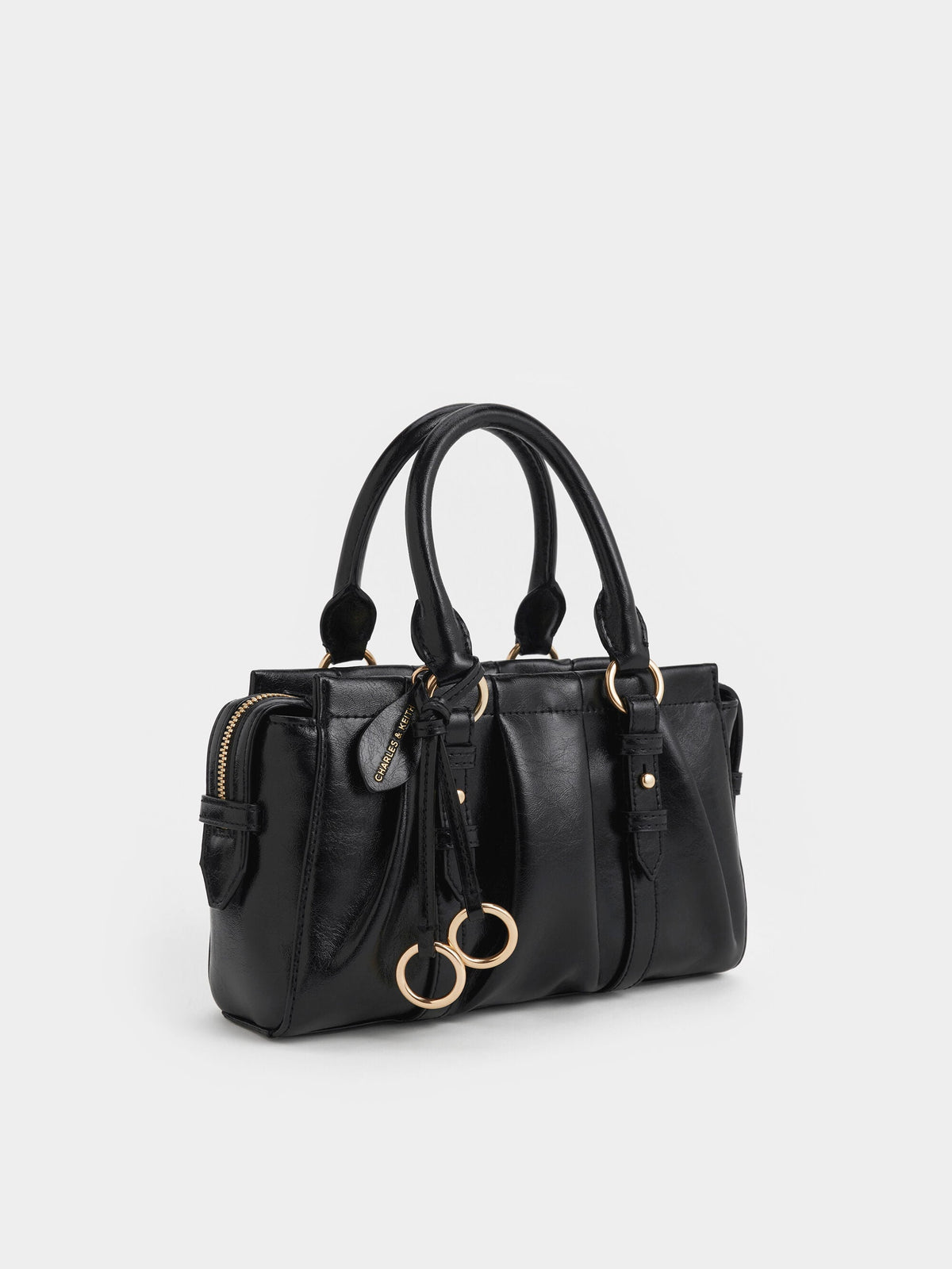 CHARLES & KEITH Great Value / Britton Top Handle Tote Bag - Black