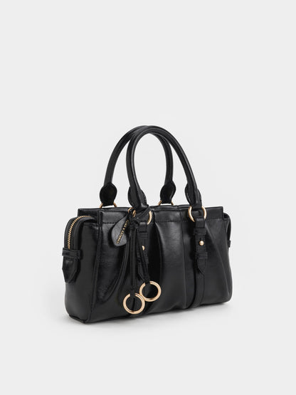 CHARLES & KEITH Great Value / Britton Top Handle Tote Bag - Black