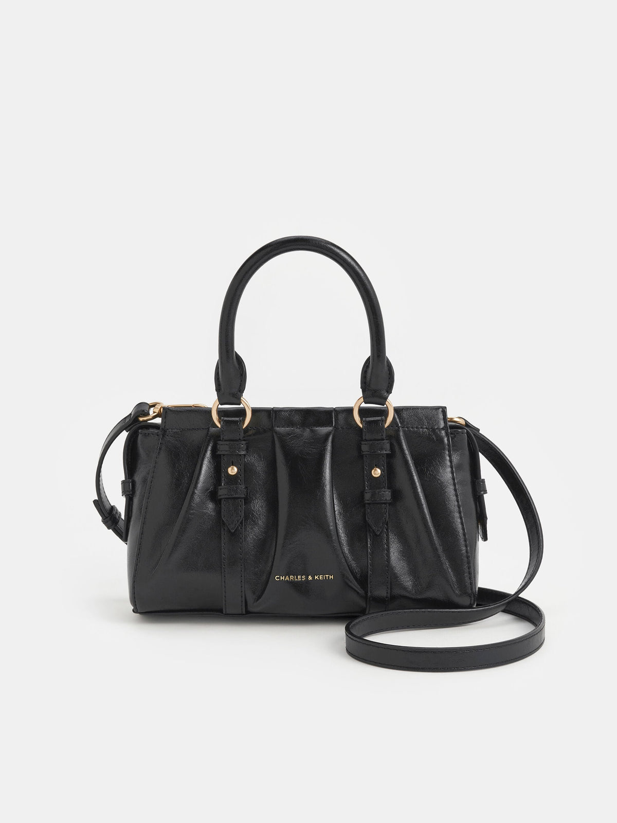 CHARLES & KEITH Great Value / Britton Top Handle Tote Bag - Black