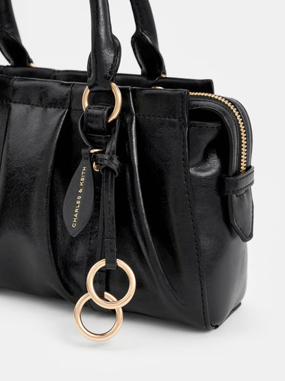 CHARLES & KEITH Great Value / Britton Top Handle Tote Bag - Black