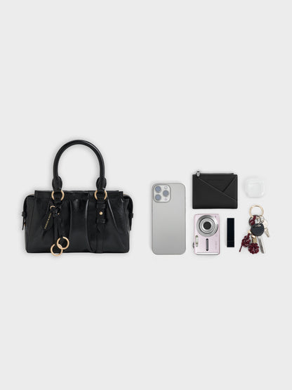 CHARLES & KEITH Great Value / Britton Top Handle Tote Bag - Black