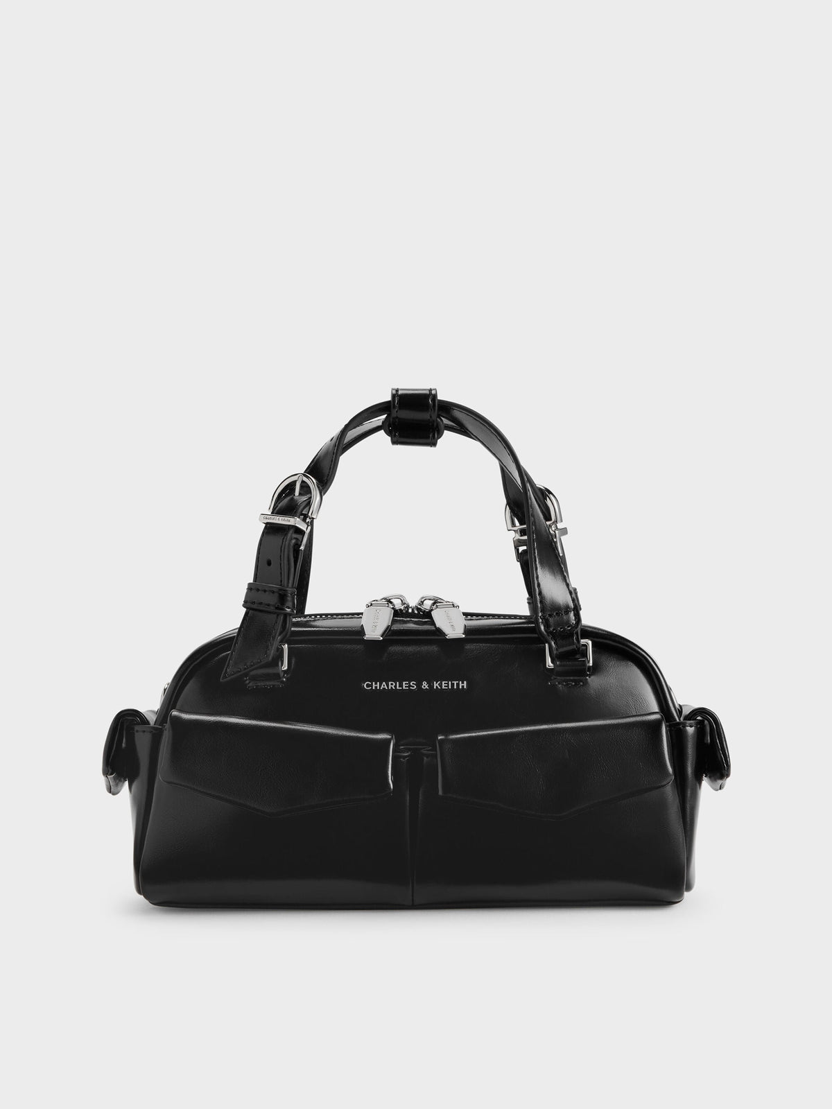 CHARLES & KEITH Top Pick / Rachel Multi-Pocket Bowling Bag - Noir