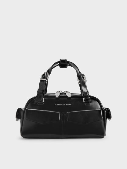 CHARLES & KEITH Top Pick / Rachel Multi-Pocket Bowling Bag - Noir