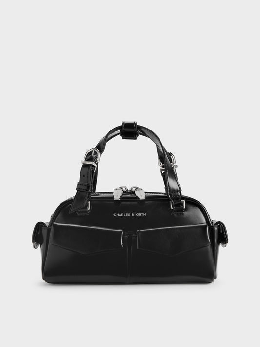 CHARLES & KEITH Top Pick / Rachel Multi-Pocket Bowling Bag - Noir