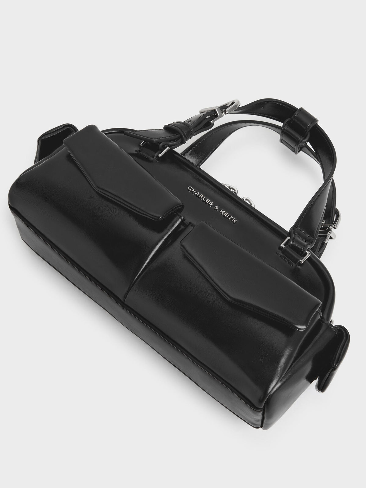 CHARLES & KEITH Top Pick / Rachel Multi-Pocket Bowling Bag - Noir