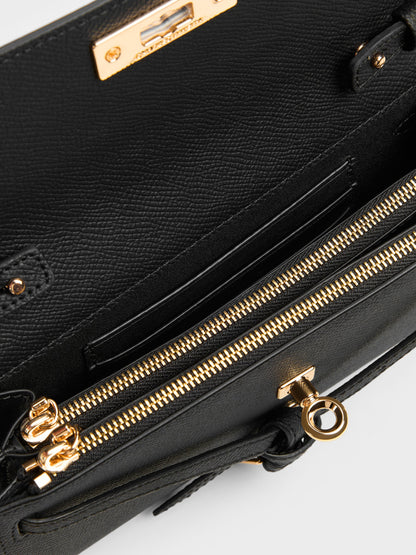CHARLES & KEITH Recommended / Tricha Knotted-Belt Crossbody Bag - Black