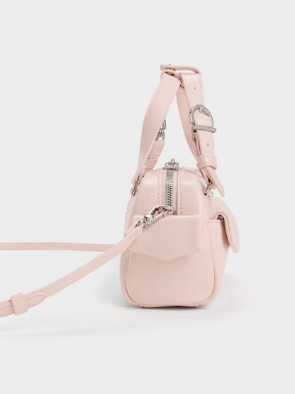CHARLES & KEITH Smart Buy / Rachel Multi-Pocket Bowling Bag - Soft Pink