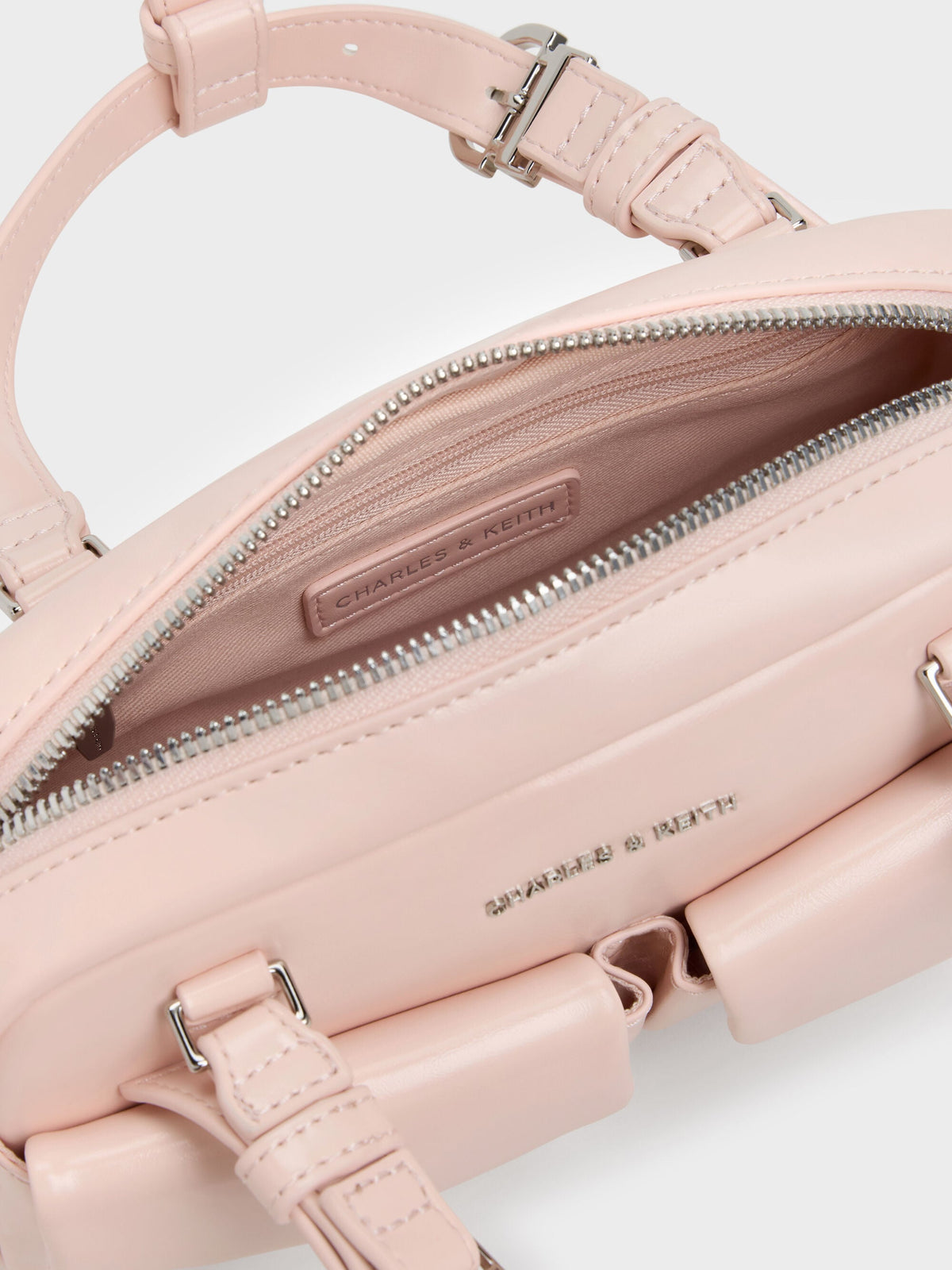 CHARLES & KEITH Smart Buy / Rachel Multi-Pocket Bowling Bag - Soft Pink