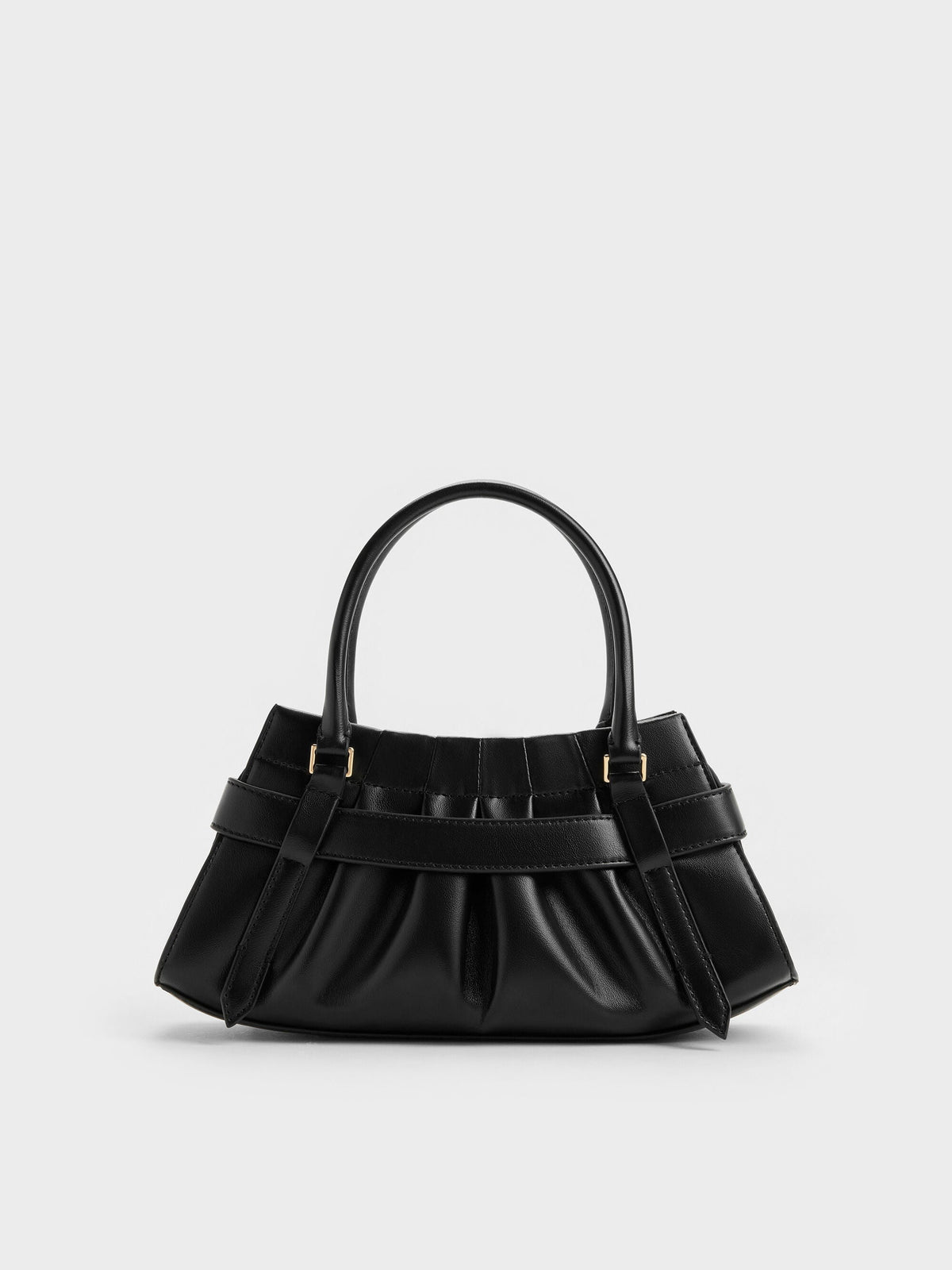 CHARLES & KEITH Deals / Isolde Belted Ruched Crossbody Bag - Black