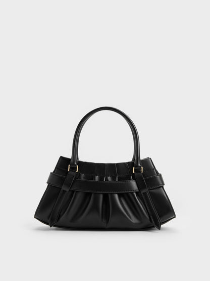CHARLES & KEITH Deals / Isolde Belted Ruched Crossbody Bag - Black