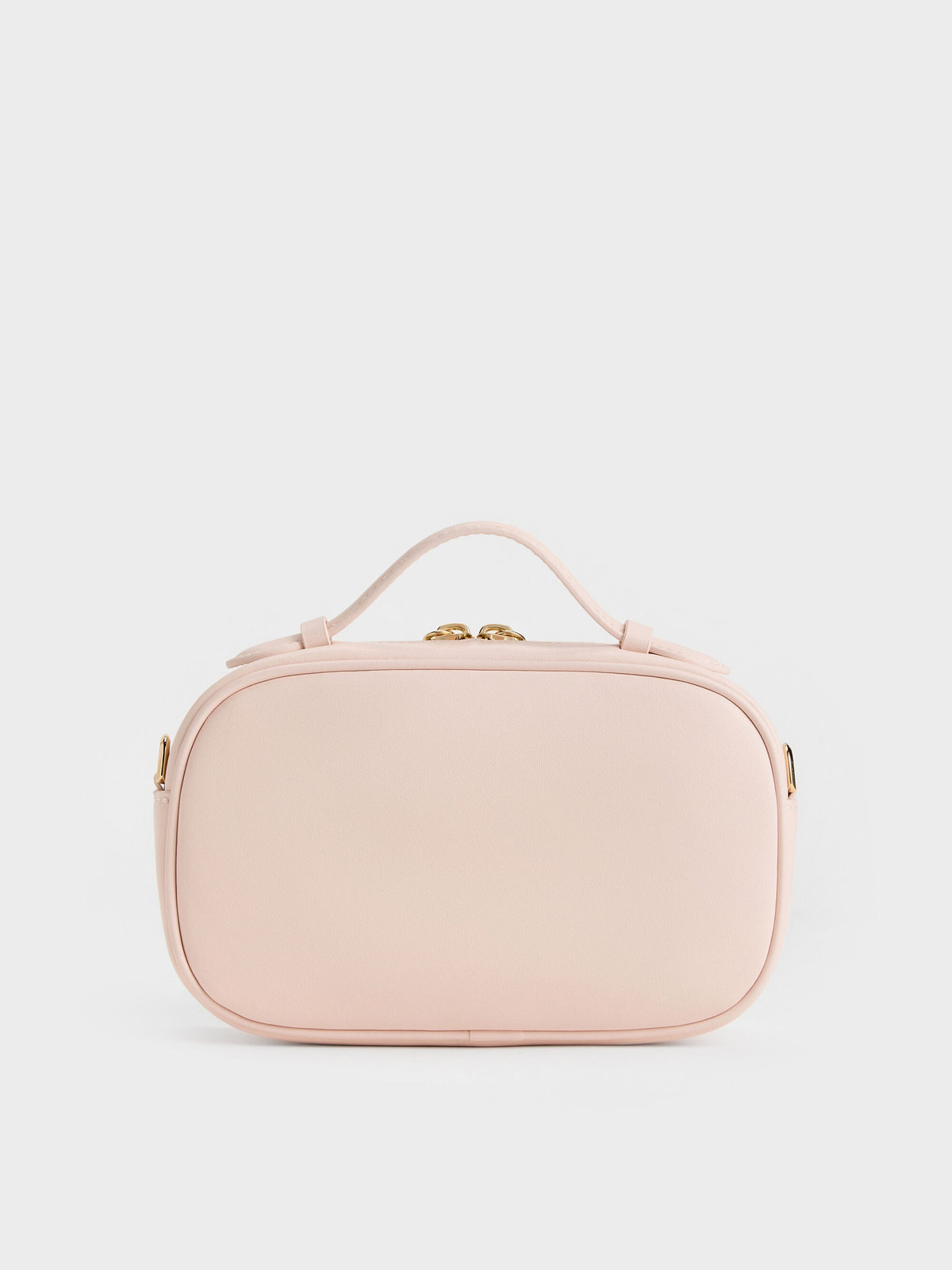 CHARLES & KEITH Classic / Azure Woven Crossbody Bag - Soft Pink