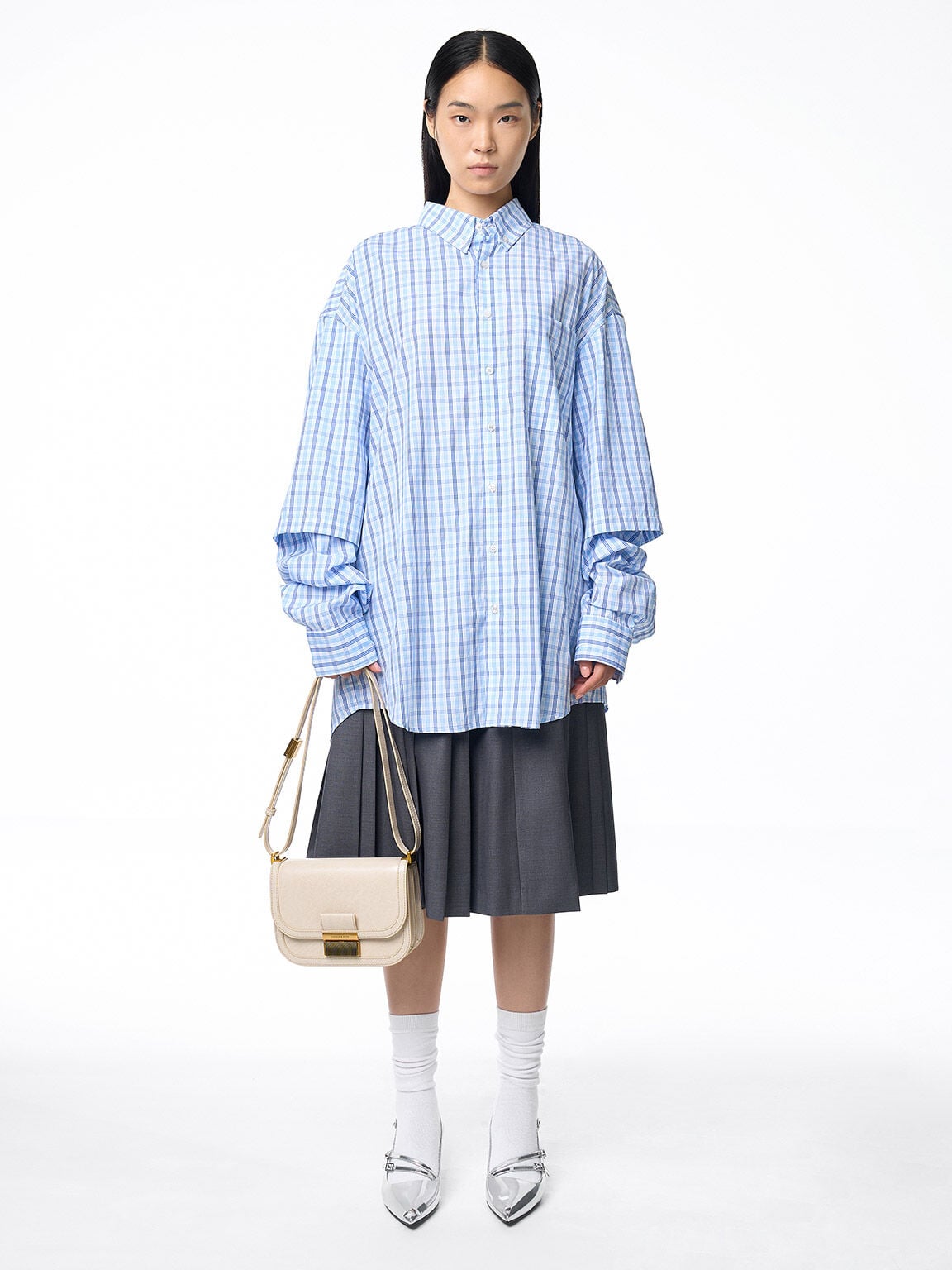 CHARLES & KEITH Classic / Charlot Bag - Oat