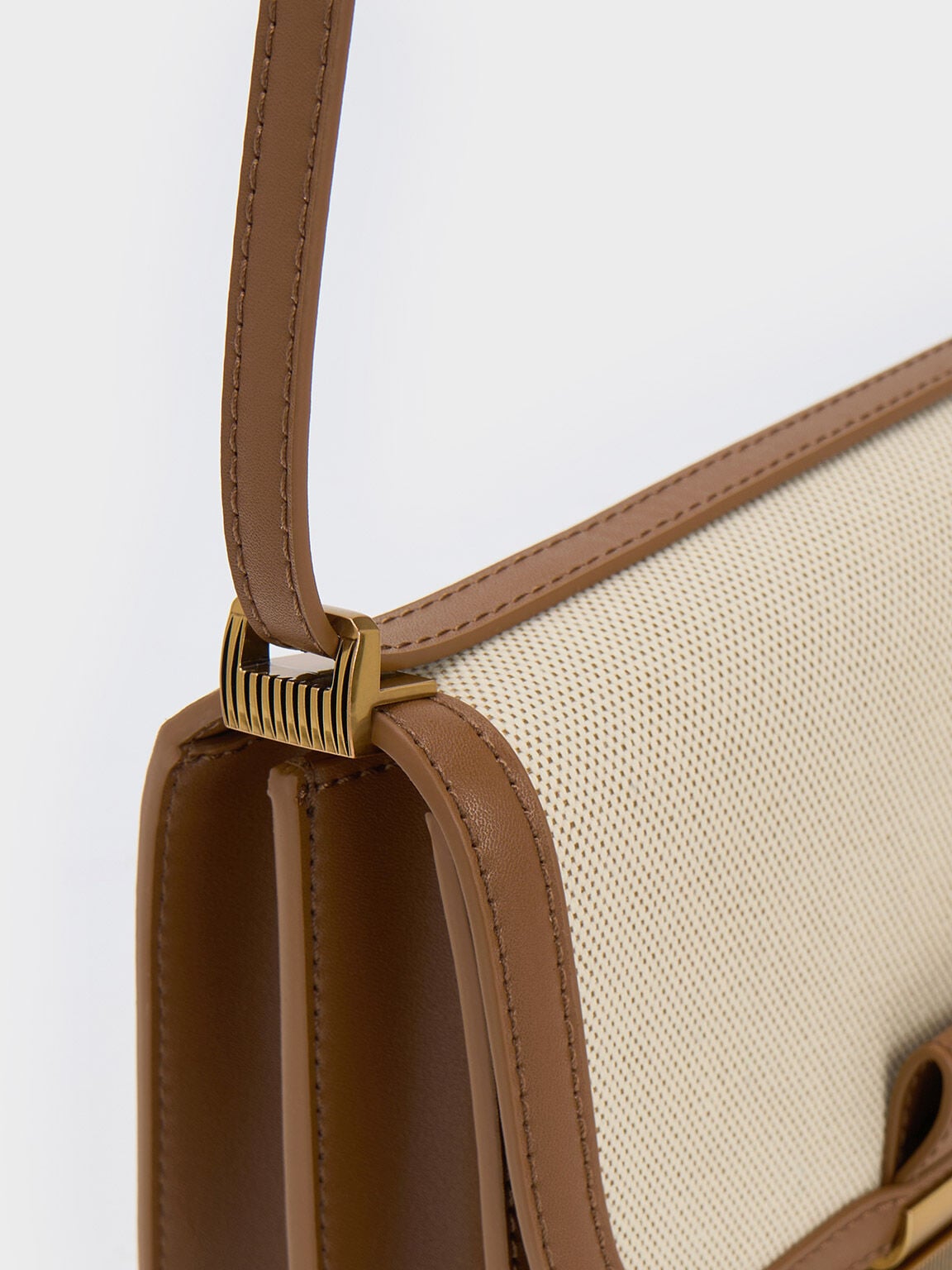 CHARLES & KEITH Featured / Charlot Canvas Crossbody Bag - Chocolate