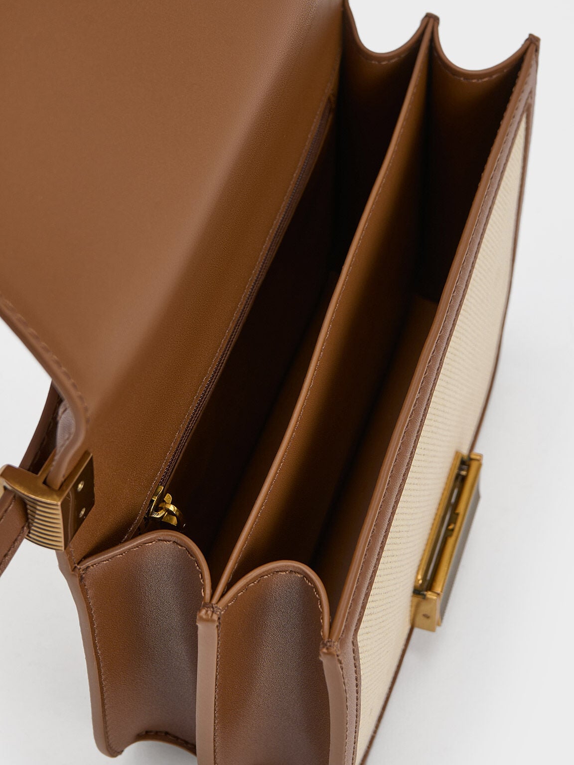 CHARLES & KEITH Featured / Charlot Canvas Crossbody Bag - Chocolate