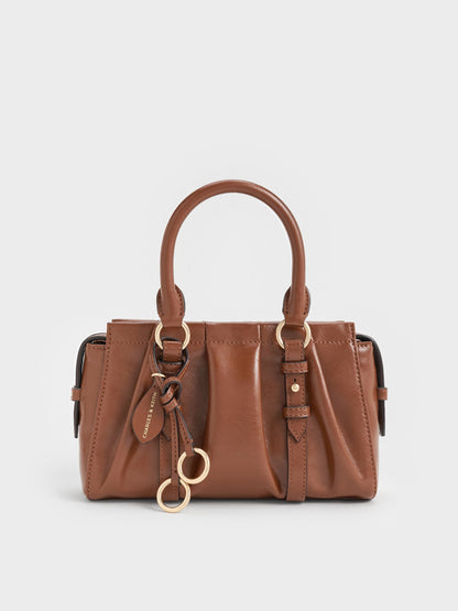 CHARLES & KEITH Sale / Britton Top Handle Tote Bag - Chocolate