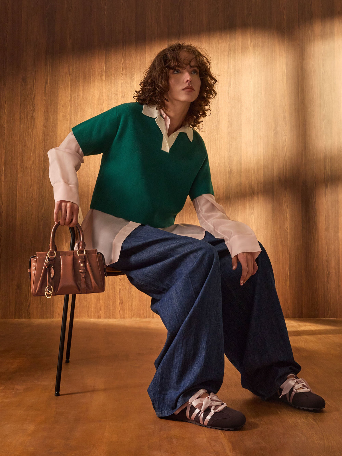 CHARLES & KEITH Sale / Britton Top Handle Tote Bag - Chocolate
