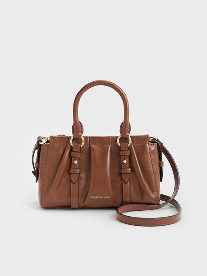 CHARLES & KEITH Sale / Britton Top Handle Tote Bag - Chocolate