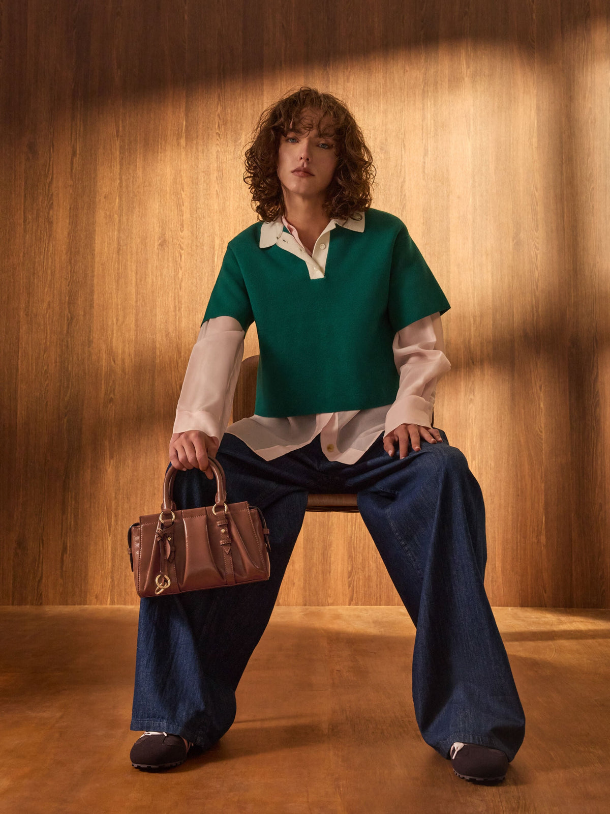 CHARLES & KEITH Sale / Britton Top Handle Tote Bag - Chocolate