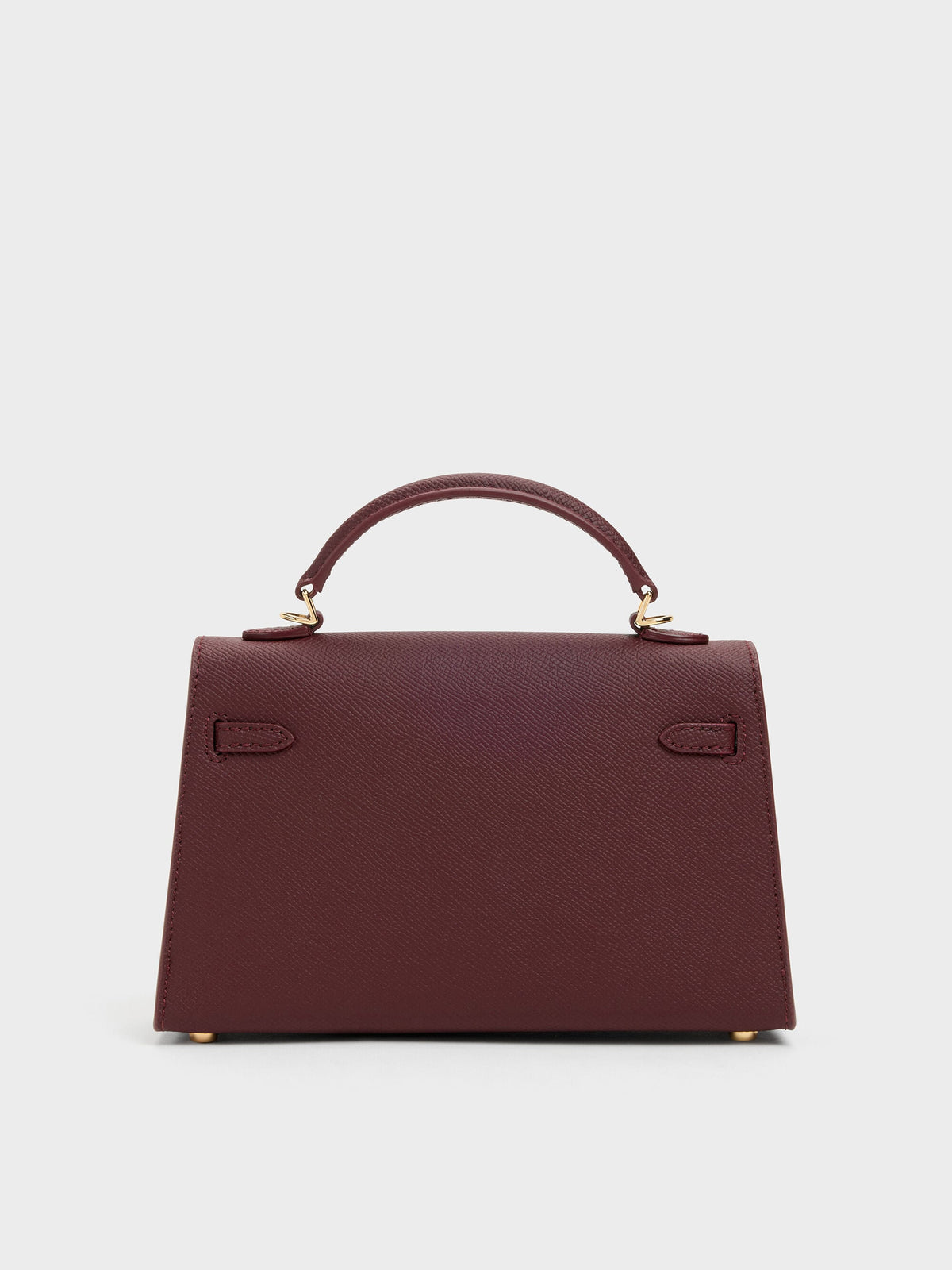 CHARLES & KEITH Value / Tricha Knotted-Belt Top Handle Bag - Wineberry Red