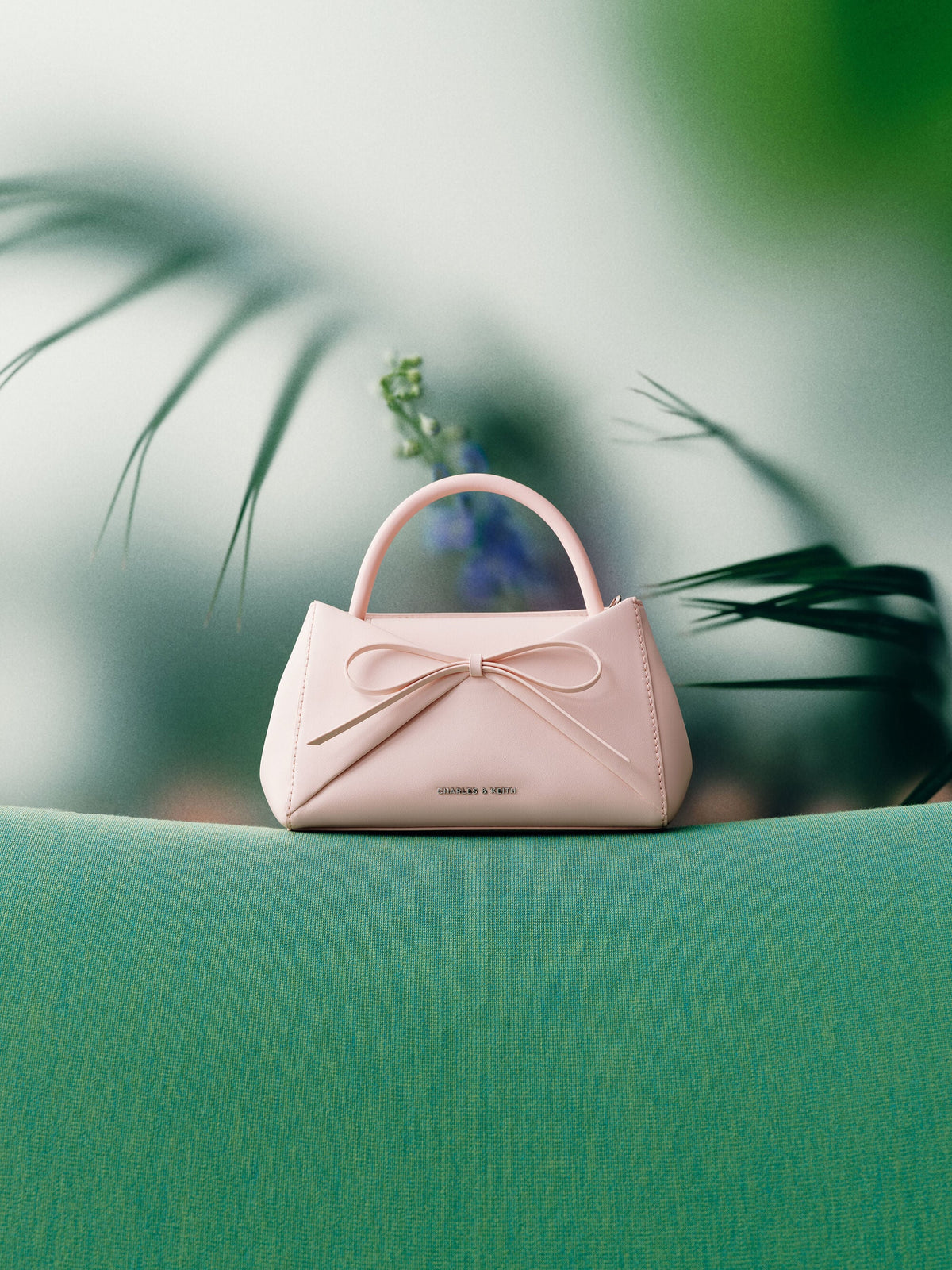 CHARLES & KEITH Popular / Hazel Bow Panelled Top Handle Bag - Soft Pink