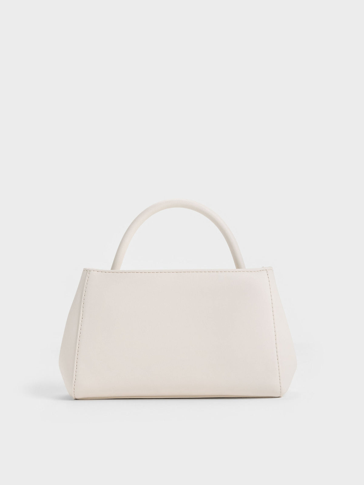CHARLES & KEITH Everyday / Hazel Bow Panelled Top Handle Bag - Cream