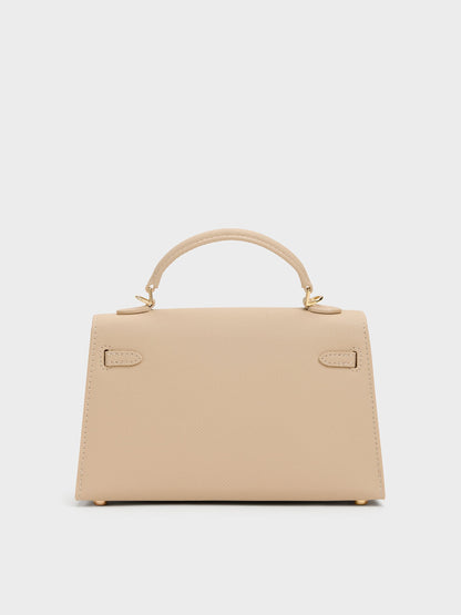 CHARLES & KEITH Special Offer / Tricha Knotted-Belt Top Handle Bag - Sand Beige