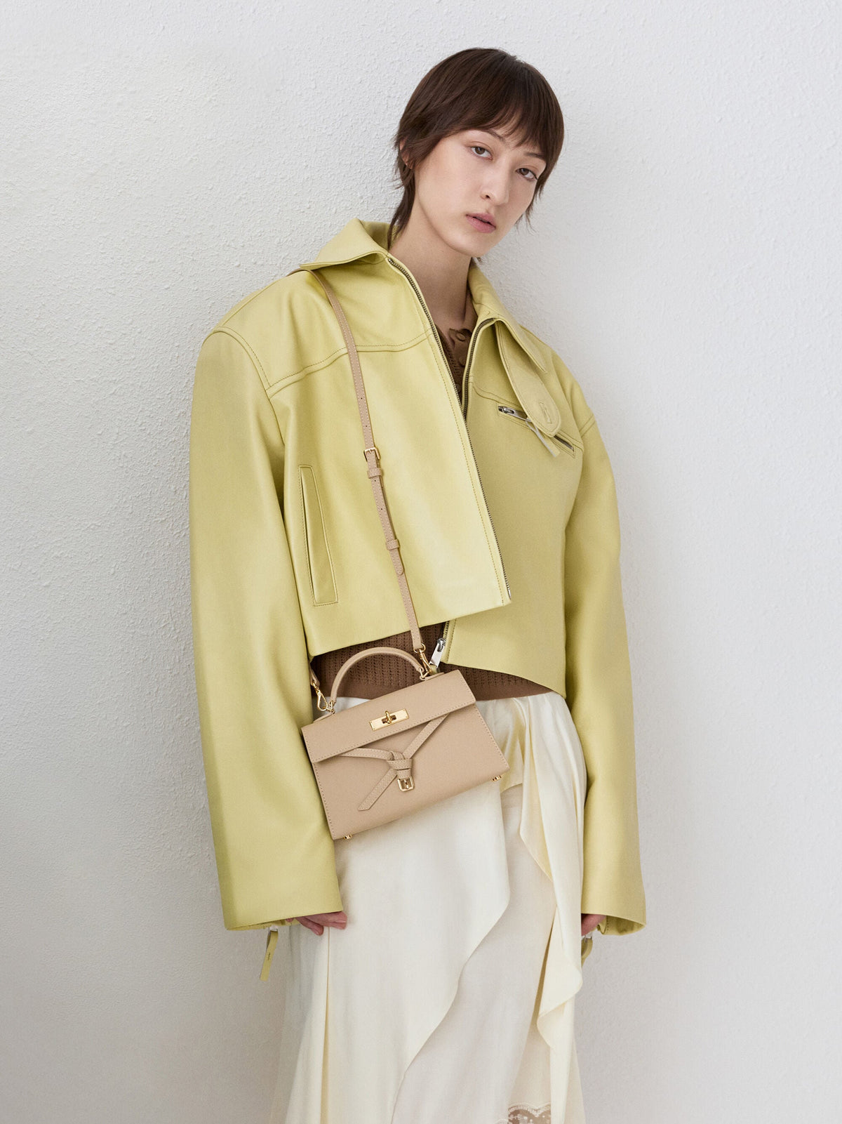CHARLES & KEITH Special Offer / Tricha Knotted-Belt Top Handle Bag - Sand Beige