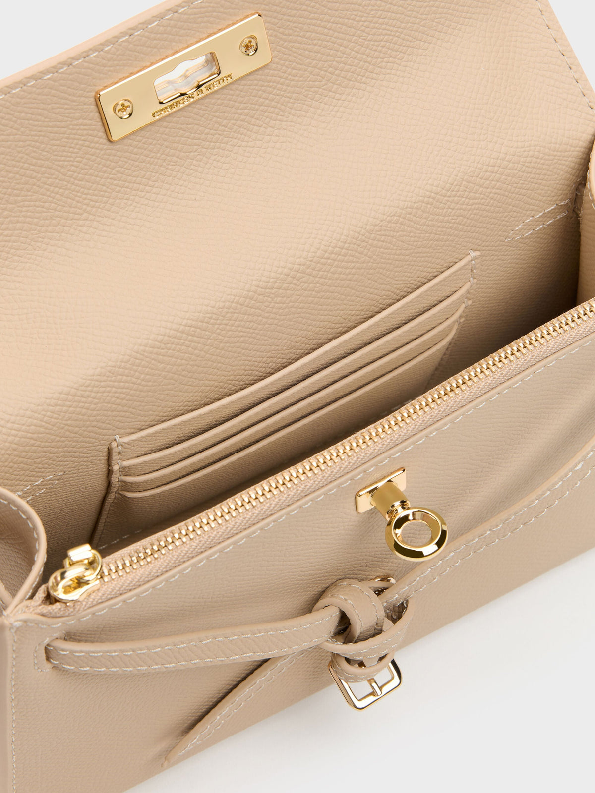 CHARLES & KEITH Special Offer / Tricha Knotted-Belt Top Handle Bag - Sand Beige
