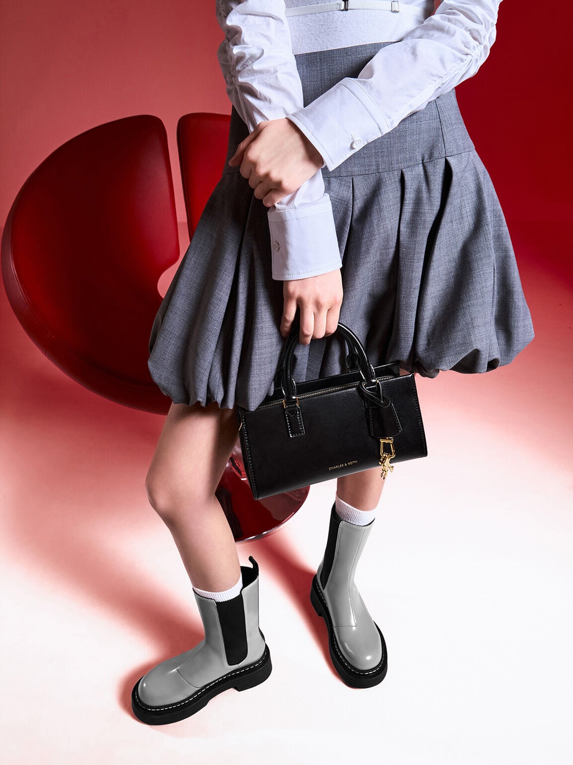 CHARLES & KEITH Deals / Kerry Top Handle Bag - Black