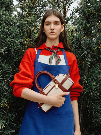 CHARLES & KEITH Top Pick / Scottie Canvas Bowling Bag - Brick