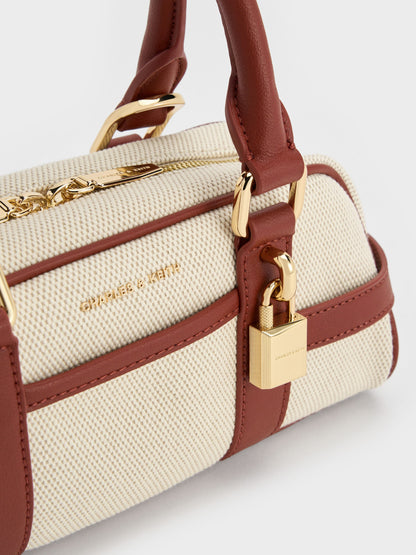 CHARLES & KEITH Top Pick / Scottie Canvas Bowling Bag - Brick